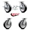 Service Caster 8 Inch Kingpinless Rubber on Aluminum Wheel Caster Swivel Locks 2 Brakes, 4PK SCC-KP30S820-RAR-SLB-BSL-2-BSL-2 - alternate 6